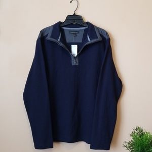 NWT Banana Republic Navy Half-Zip Sweater, Large